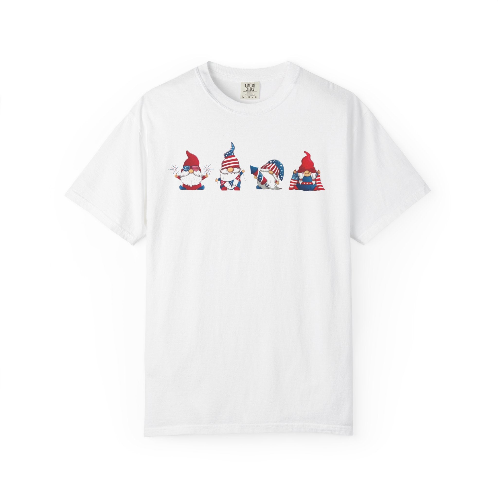 Patriotic Gnomes T-Shirt | American Flag Gnome Trio Tee