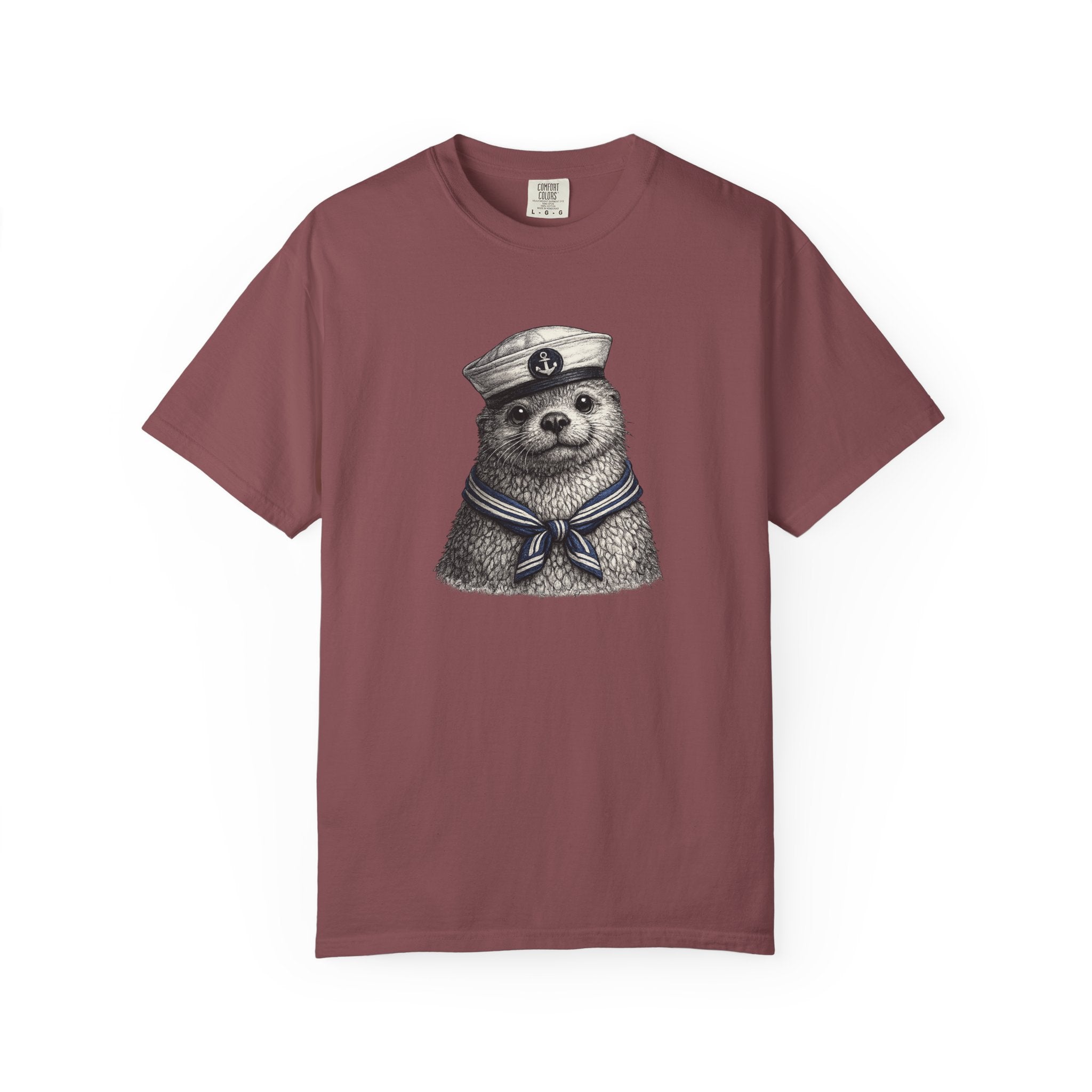 Otter Sailor Graphic T-Shirt — Cute Otter Animal Tee