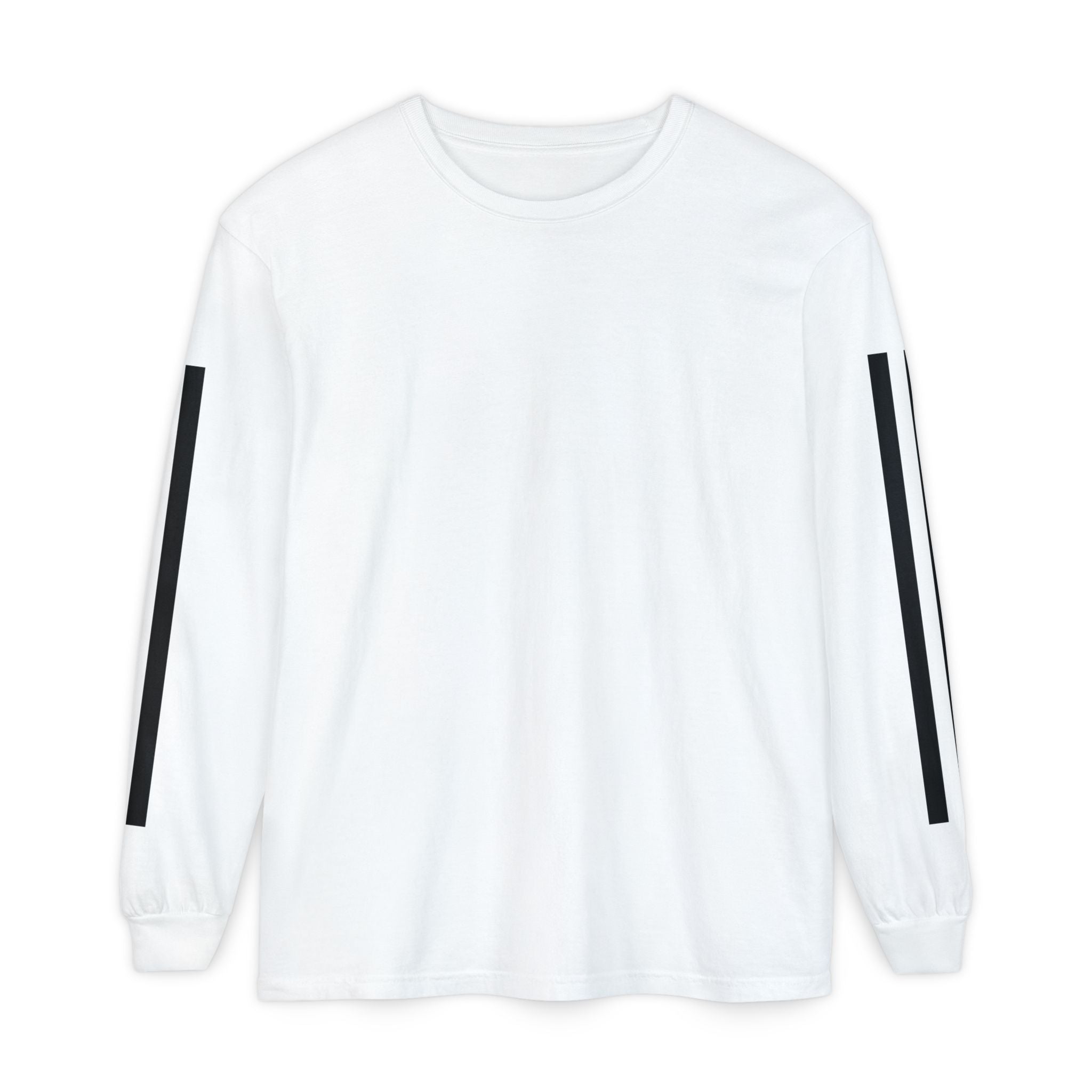 Striped Sleeve T-Shirt — Minimal Stripe Long Sleeve Graphic Tshirt