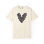 Heart Brushstroke T-Shirt — Minimal Watercolor Heart Tee