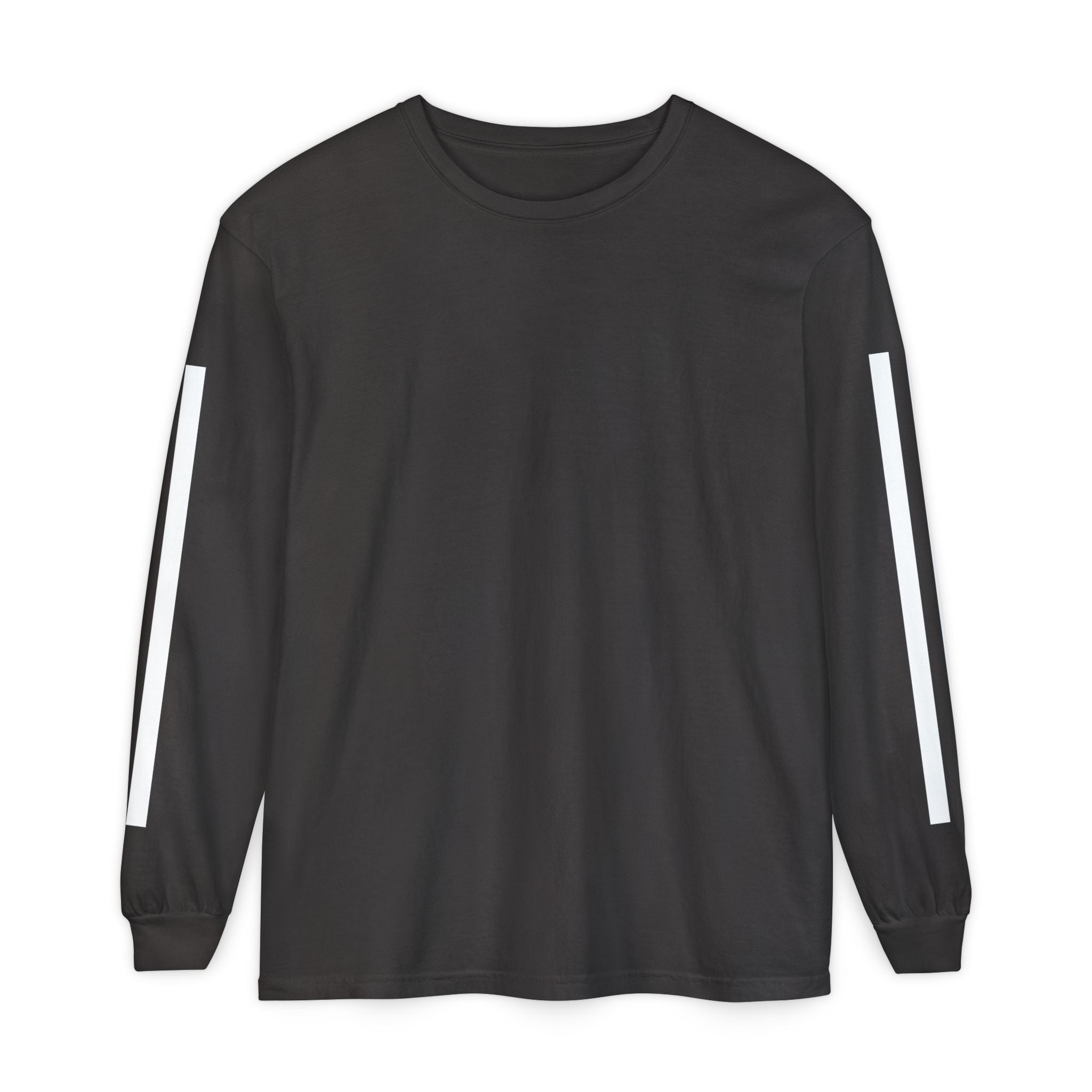 Striped Sleeve T-Shirt — Minimal Stripe Long Sleeve Graphic Tshirt
