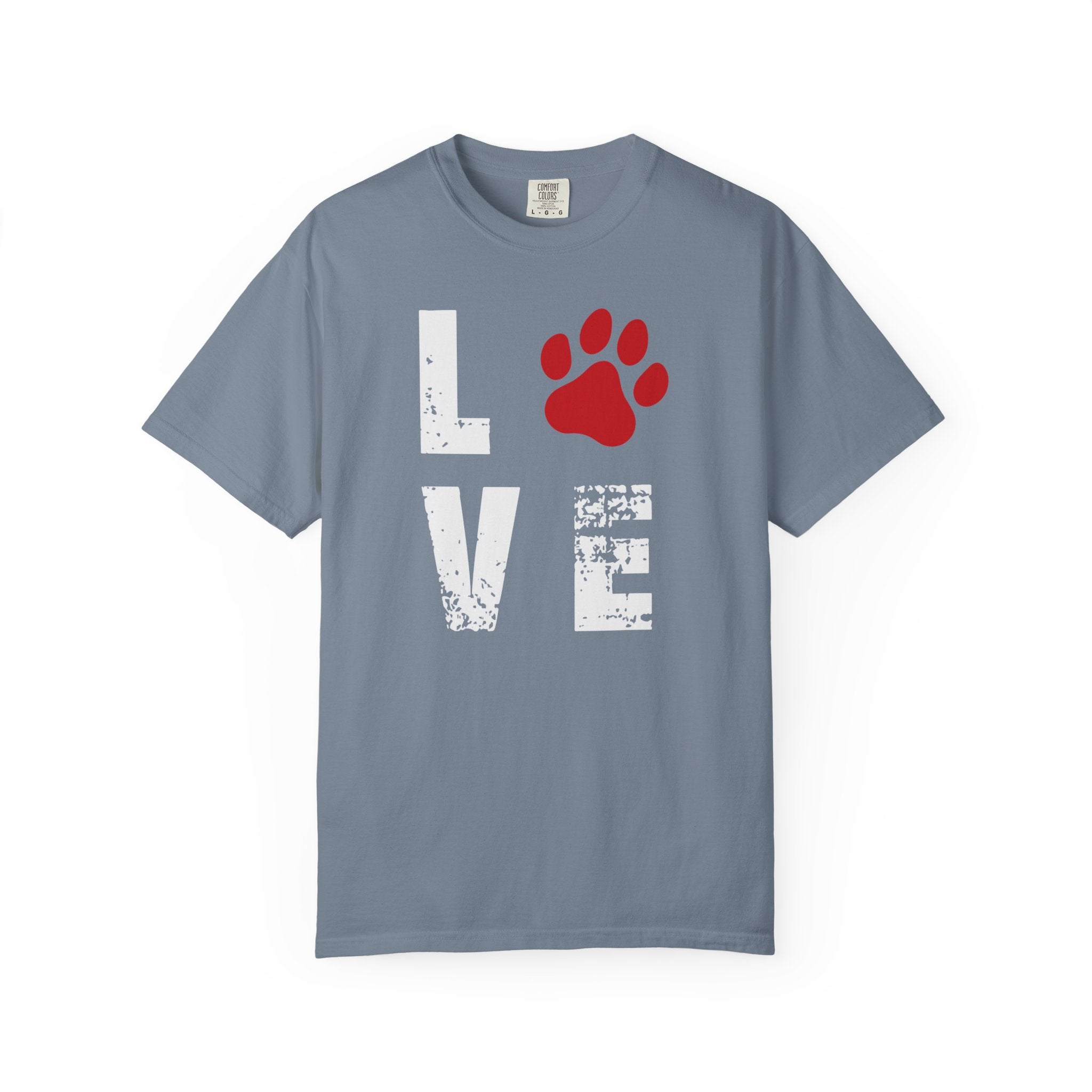Red Paw Print T-Shirt | Minimal Animal Pet Lover Shirt