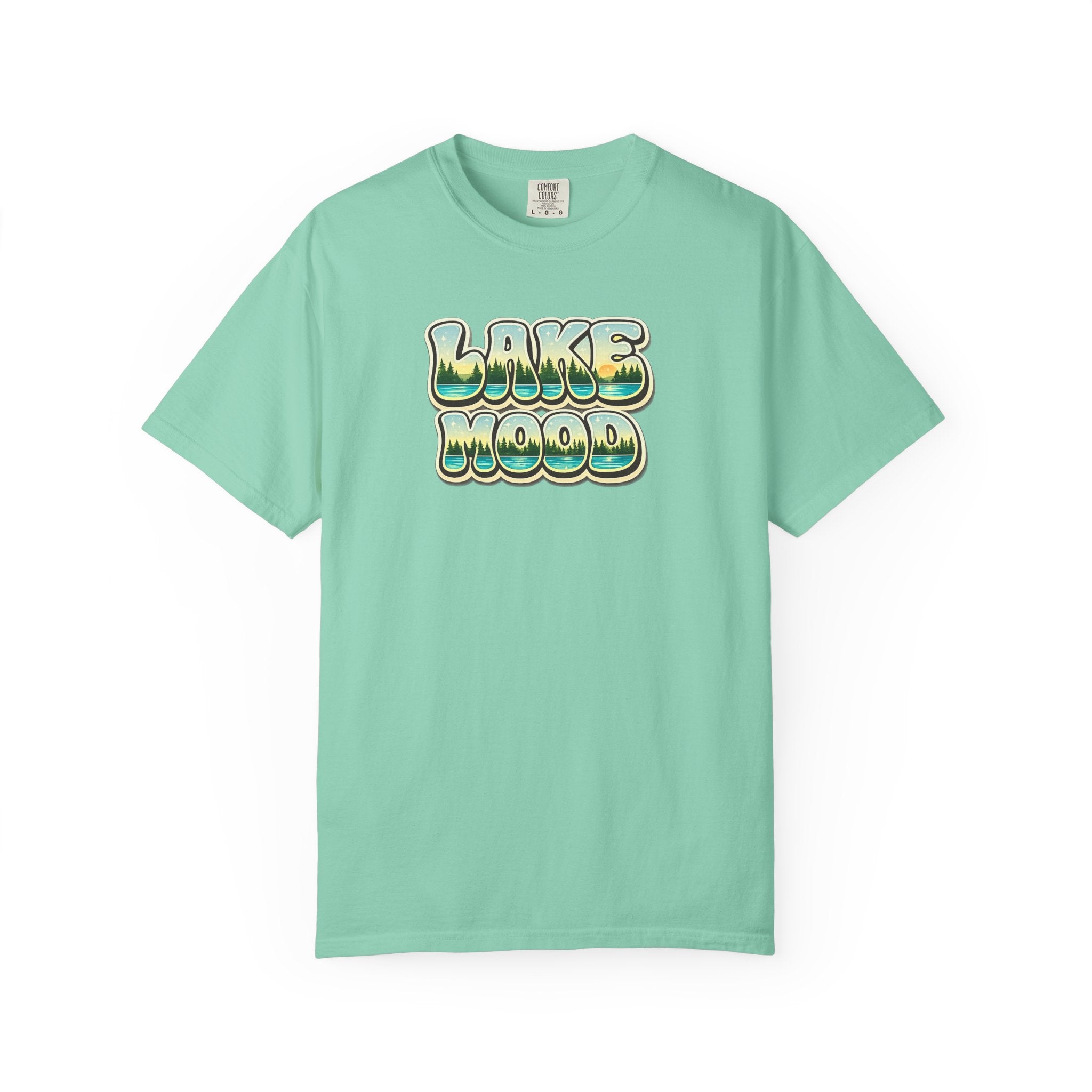 Lake Mood T-Shirt — Retro Bubble Letter Graphic Tee
