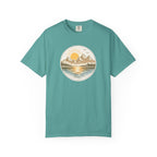 Sunrise Mountain Lake T-Shirt — Scenic Nature Graphic Tee