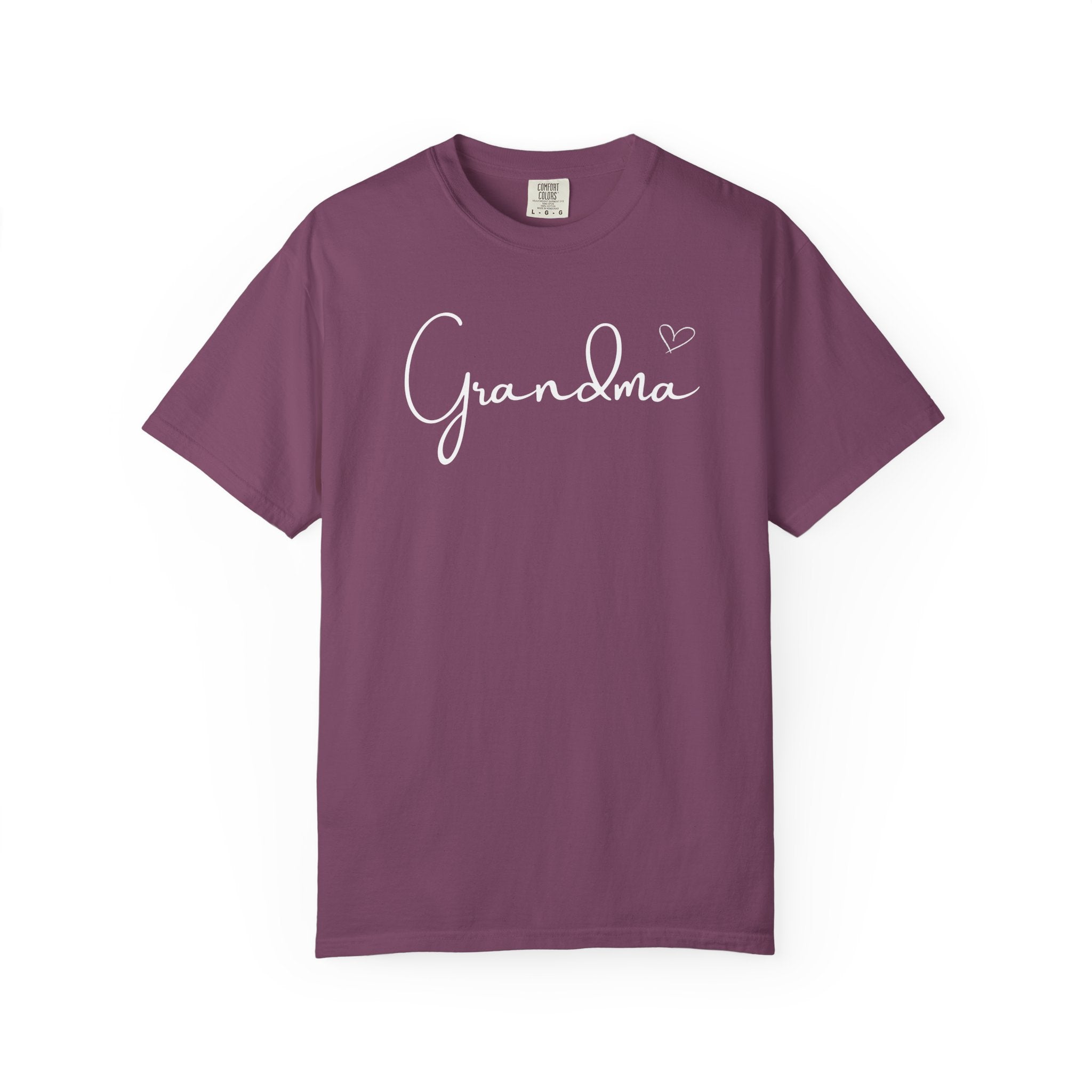 Grandma Script T-Shirt —  Heart Grandma Tshirt
