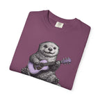 Otter Playing Purple Guitar Tshirt- Ocean life Tshirts