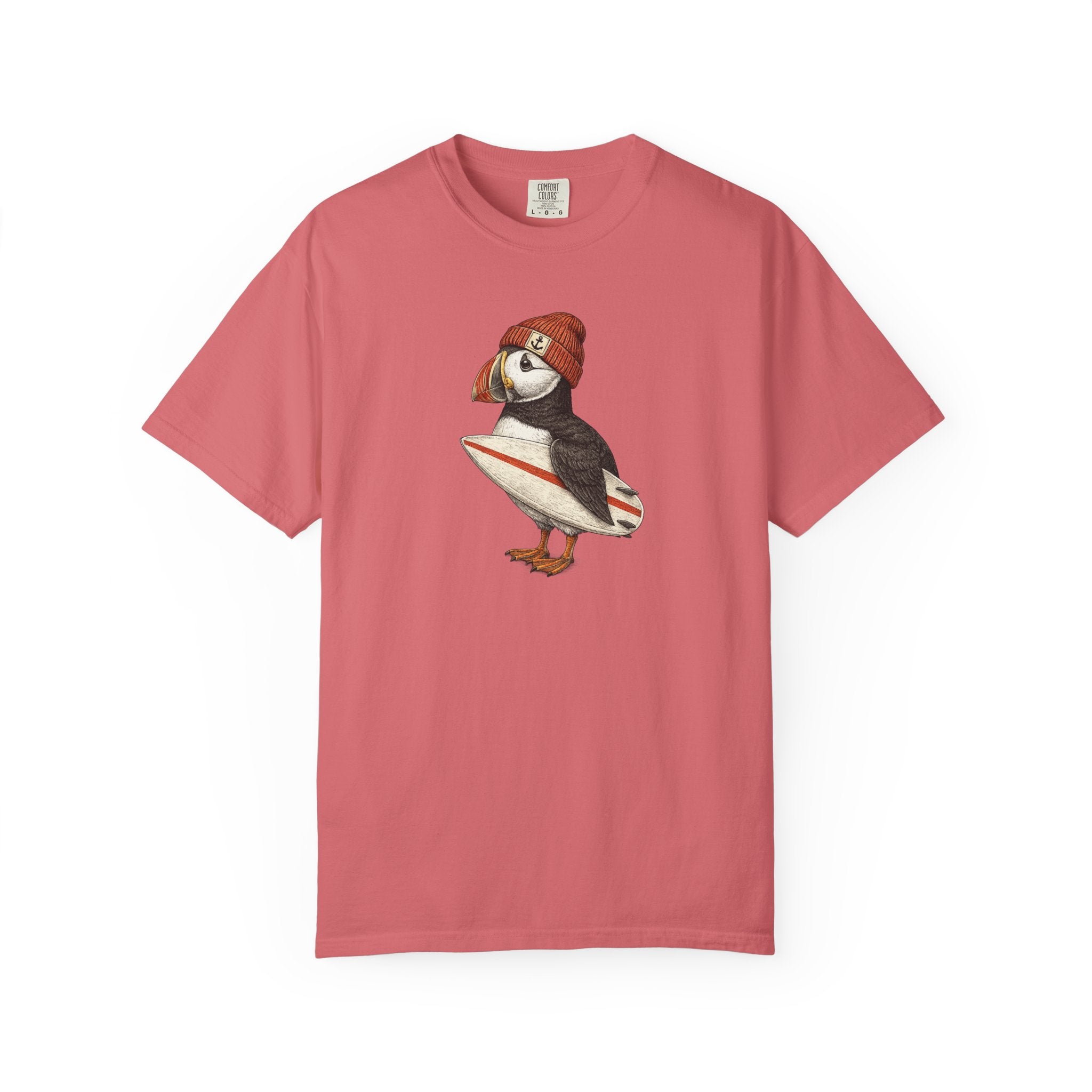 Puffin Surfer T-Shirt — Cute Surfing Puffin Graphic Tee