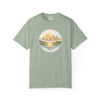 Sunrise Mountain Lake T-Shirt — Scenic Nature Graphic Tee