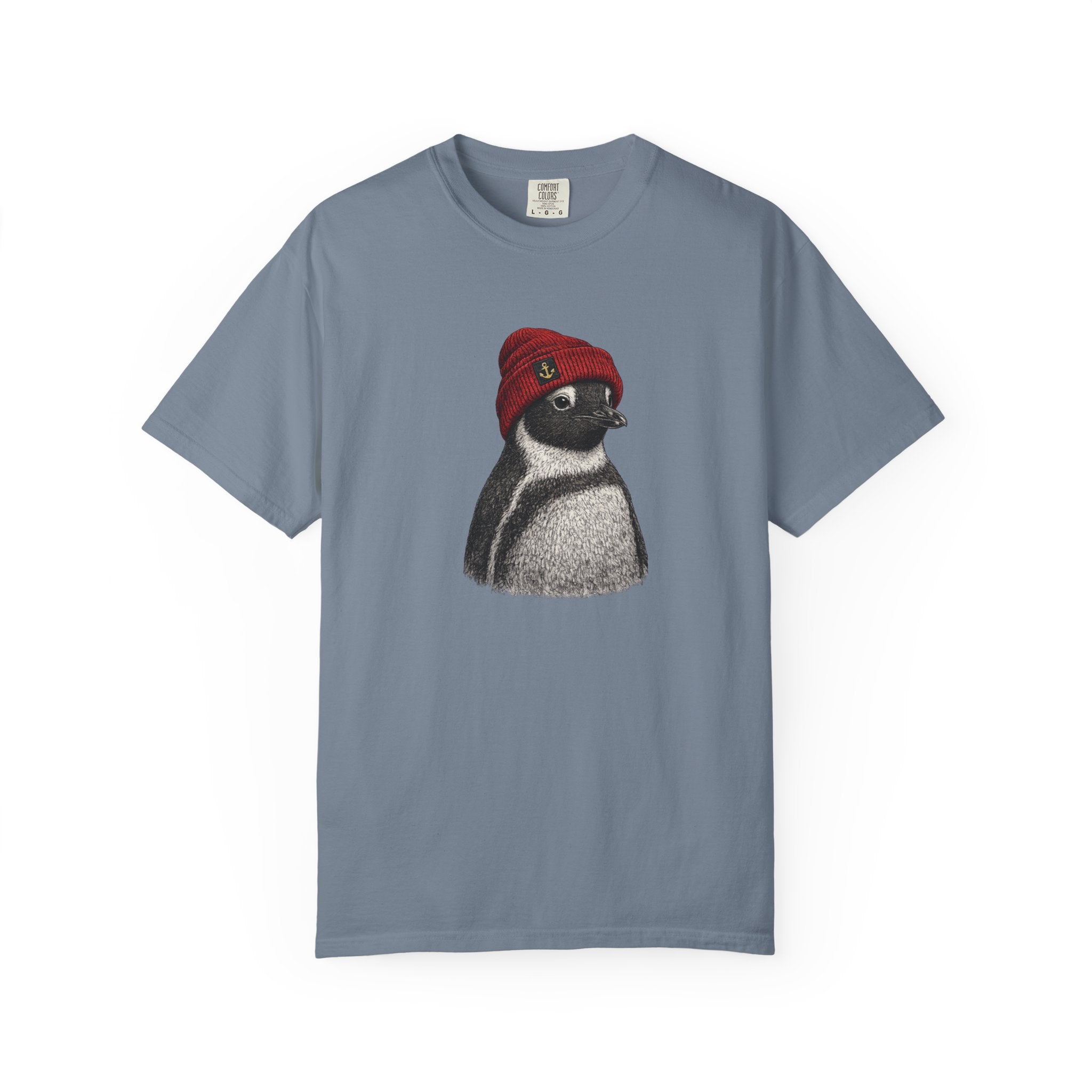 Penguin in a Red Beanie  T-shirt- Ocean Animals Tshirt