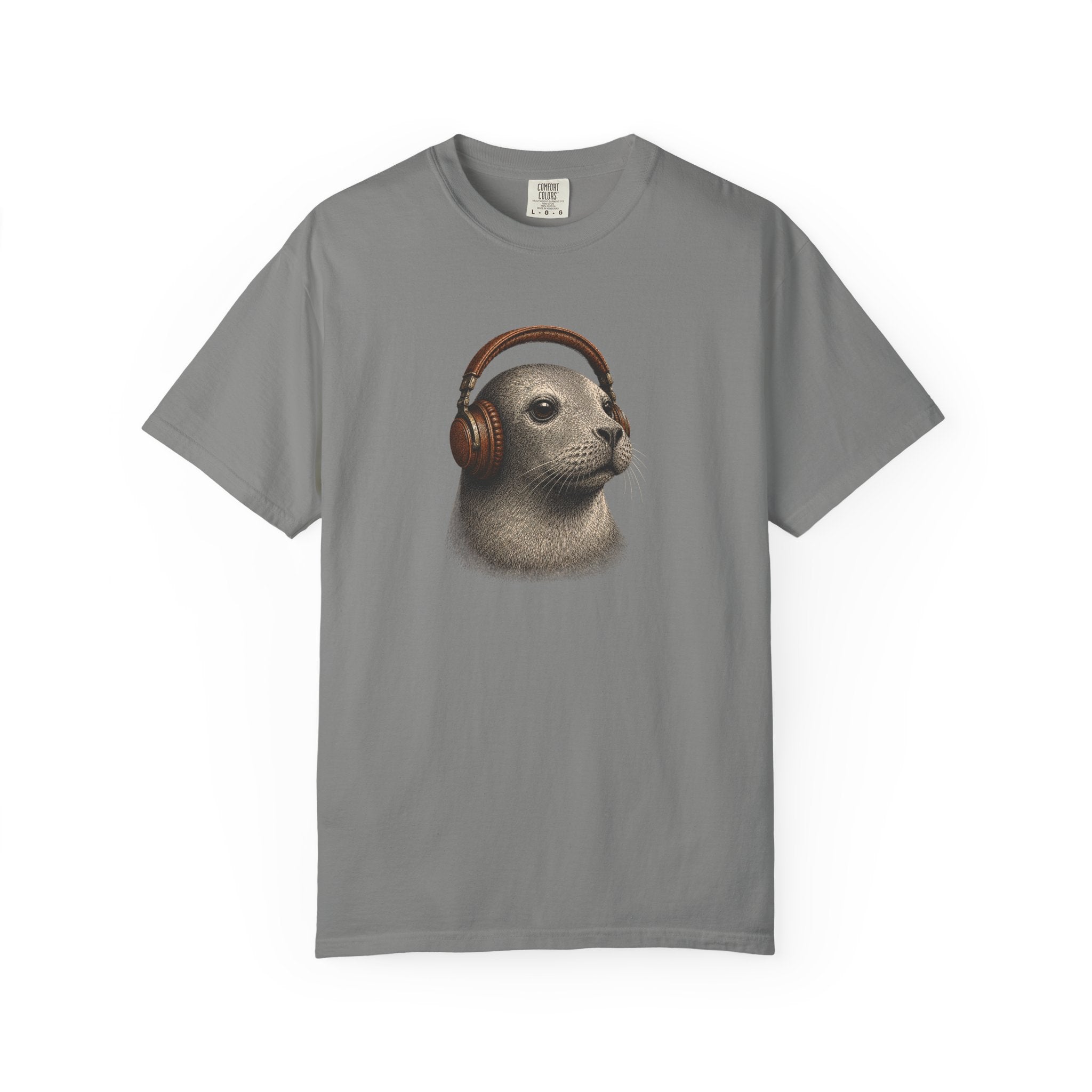 Seal with Headphones T-Shirt — Cute Ocean Animal Graphic Tee