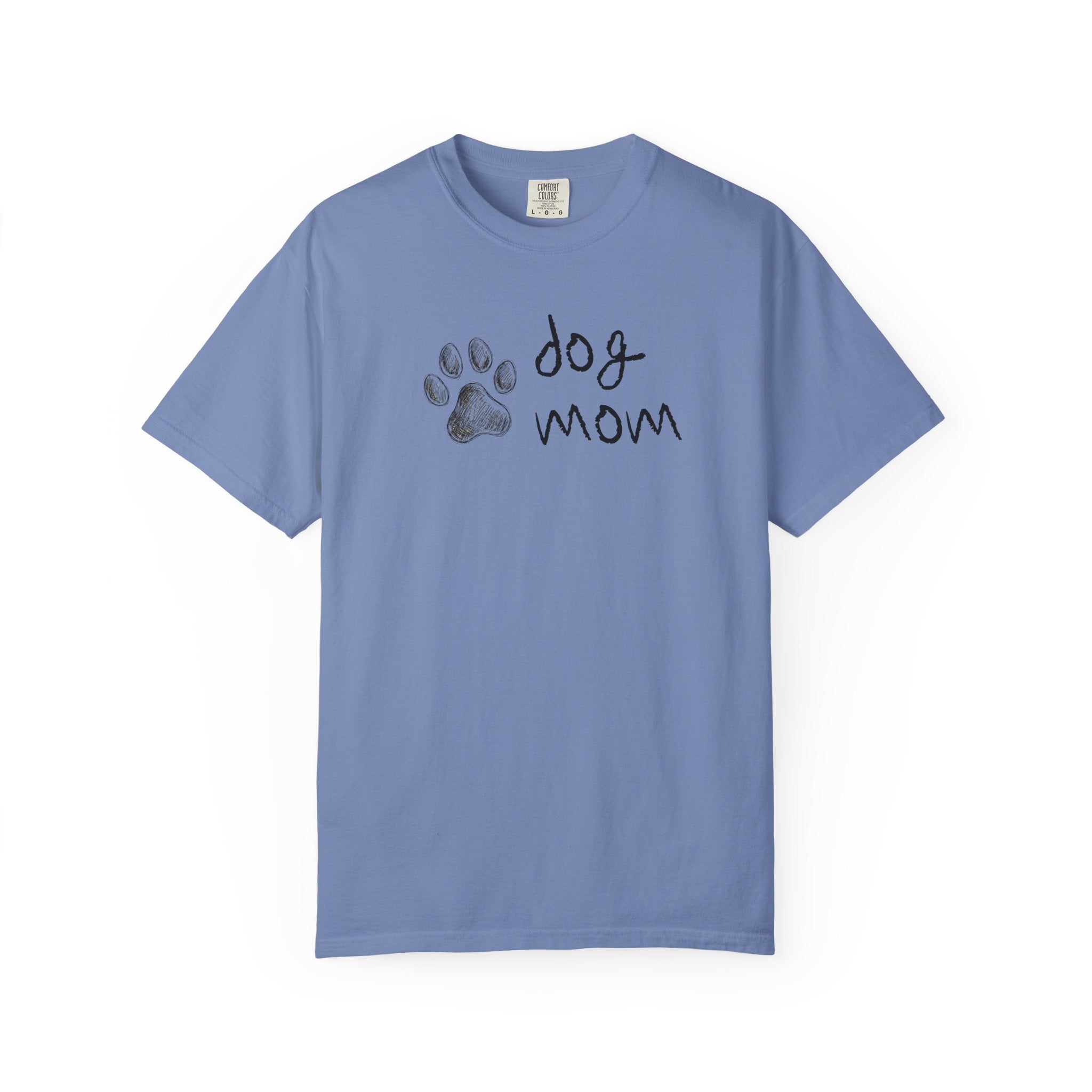 Dog Mom T-Shirt — Paw Print Graphic Tee for Dog Lovers