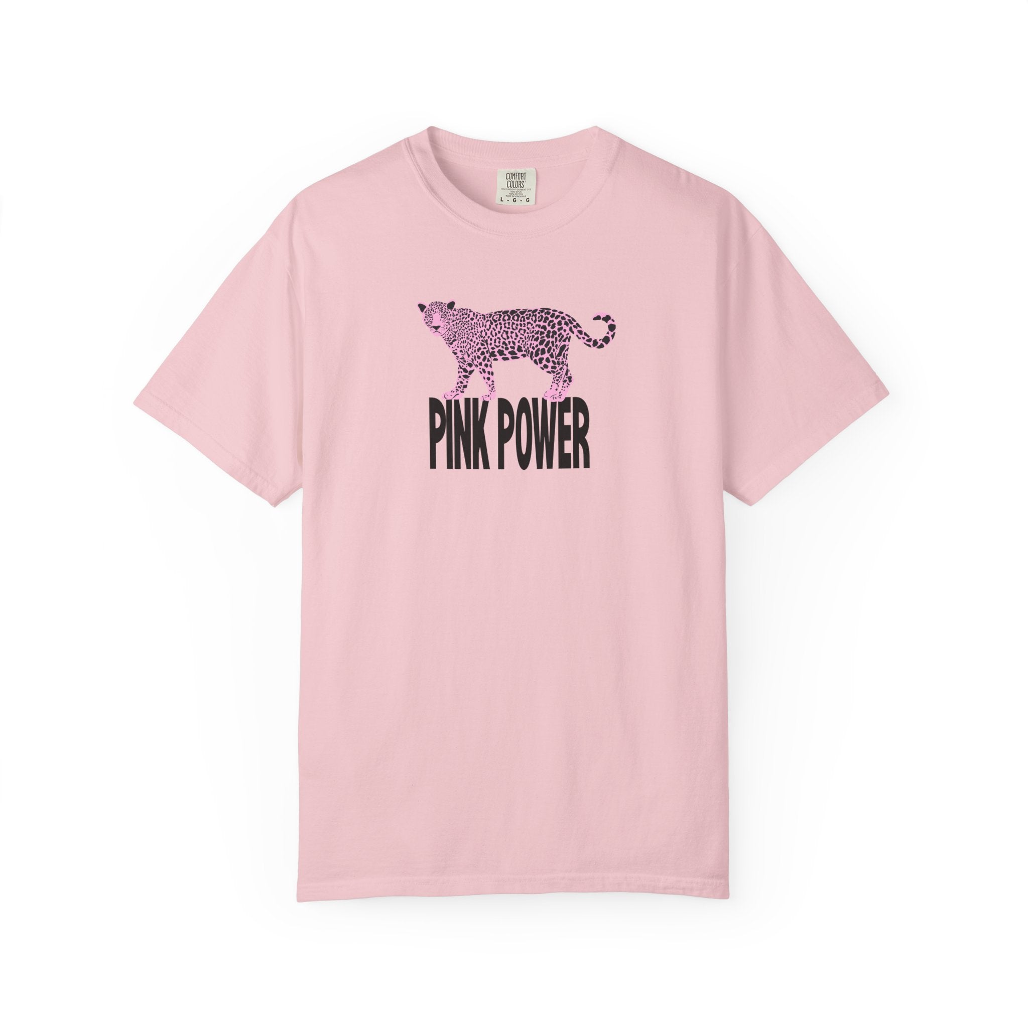Pink Power Leopard T‑Shirt- Leopard Pink Graphic Tshirt