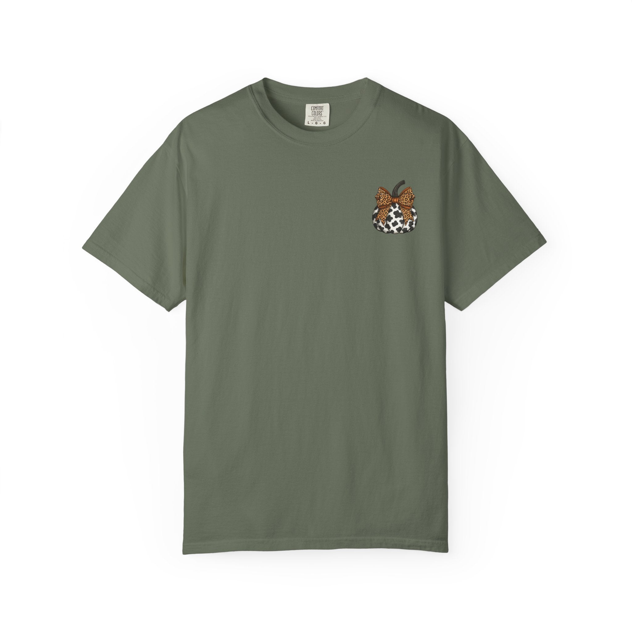 Pumpkin Graphic T-Shirt — Small Cowprint Pumpkin Tee