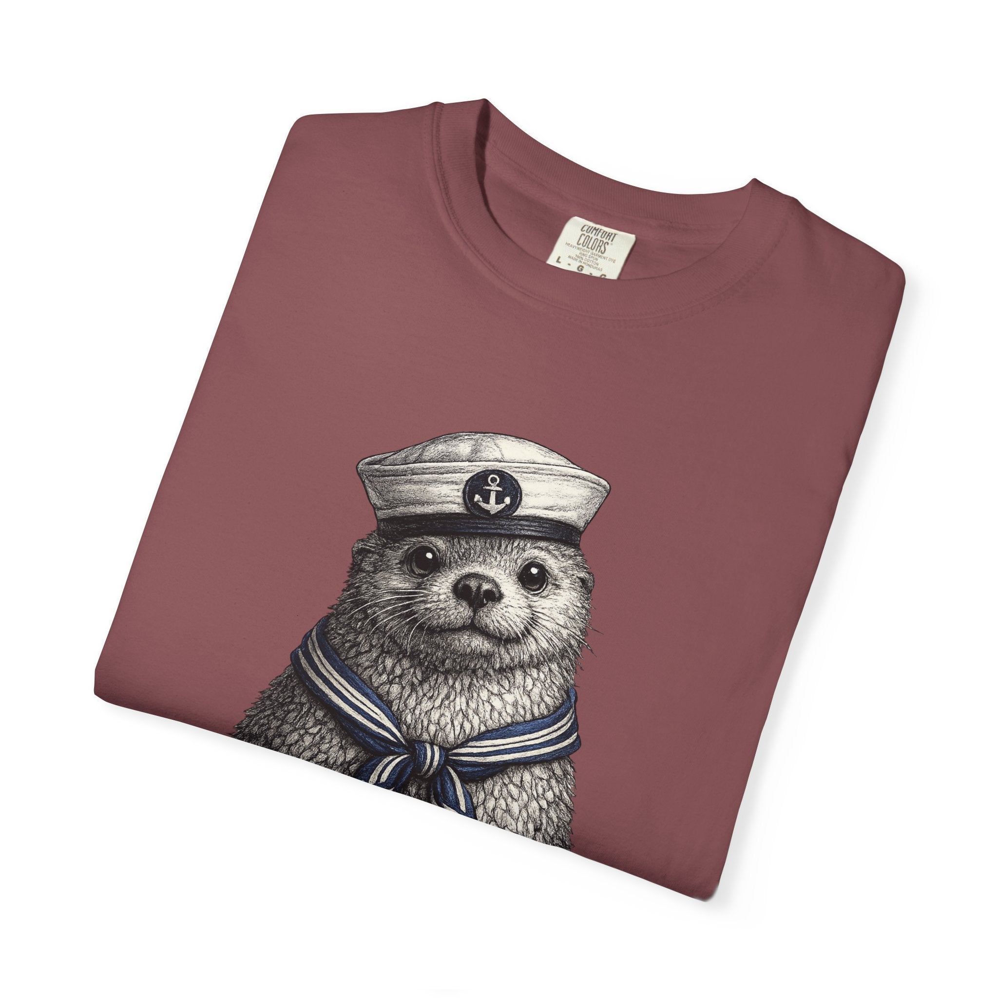 Otter Sailor Graphic T-Shirt — Cute Otter Animal Tee