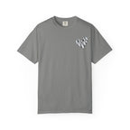 Gray t-shirt with MWD logo on a white background