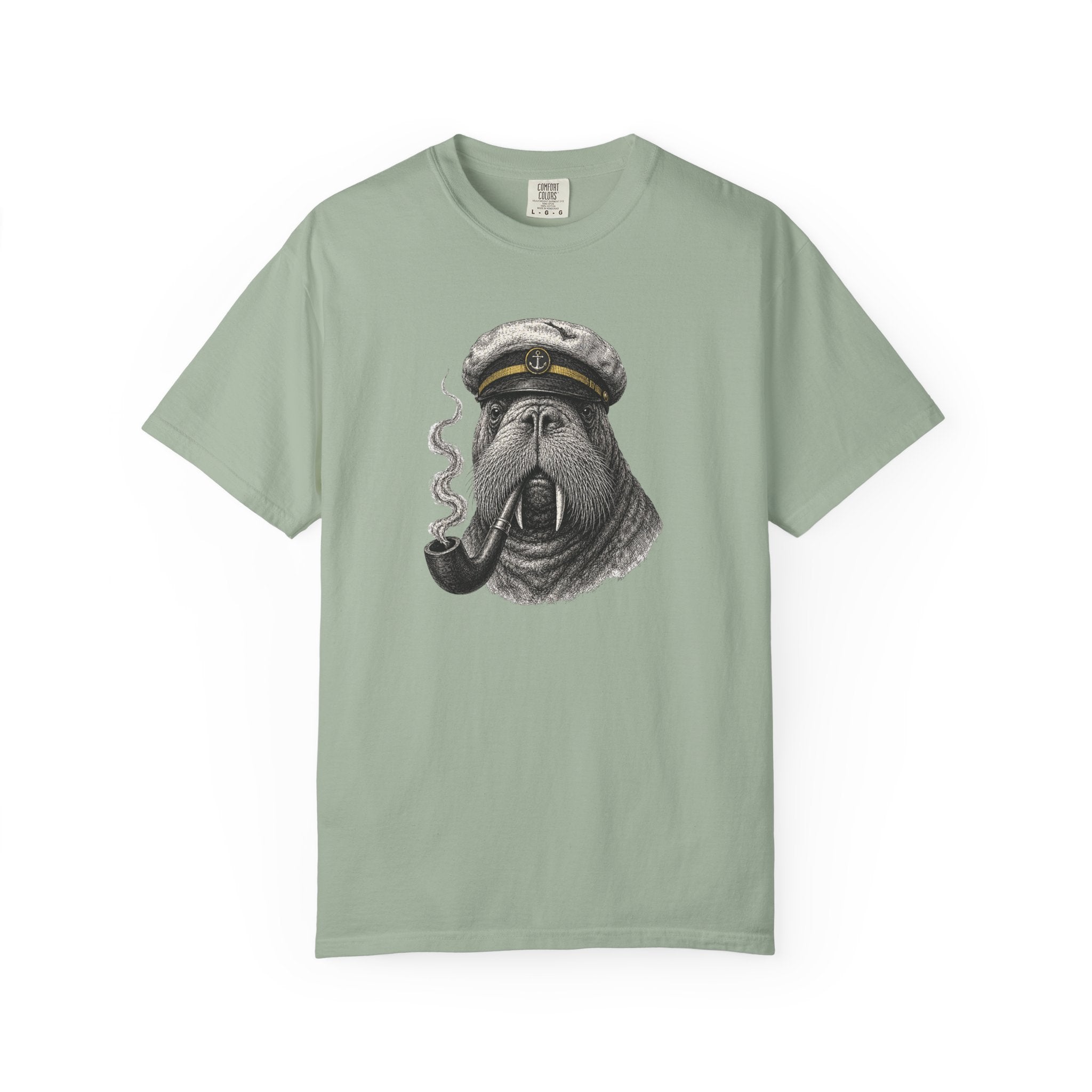Captain Walrus T-Shirt — Ocean Life Tshirt Design