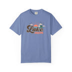 Lake Mom T-Shirt — Retro Lakeside Sunset Graphic Tee