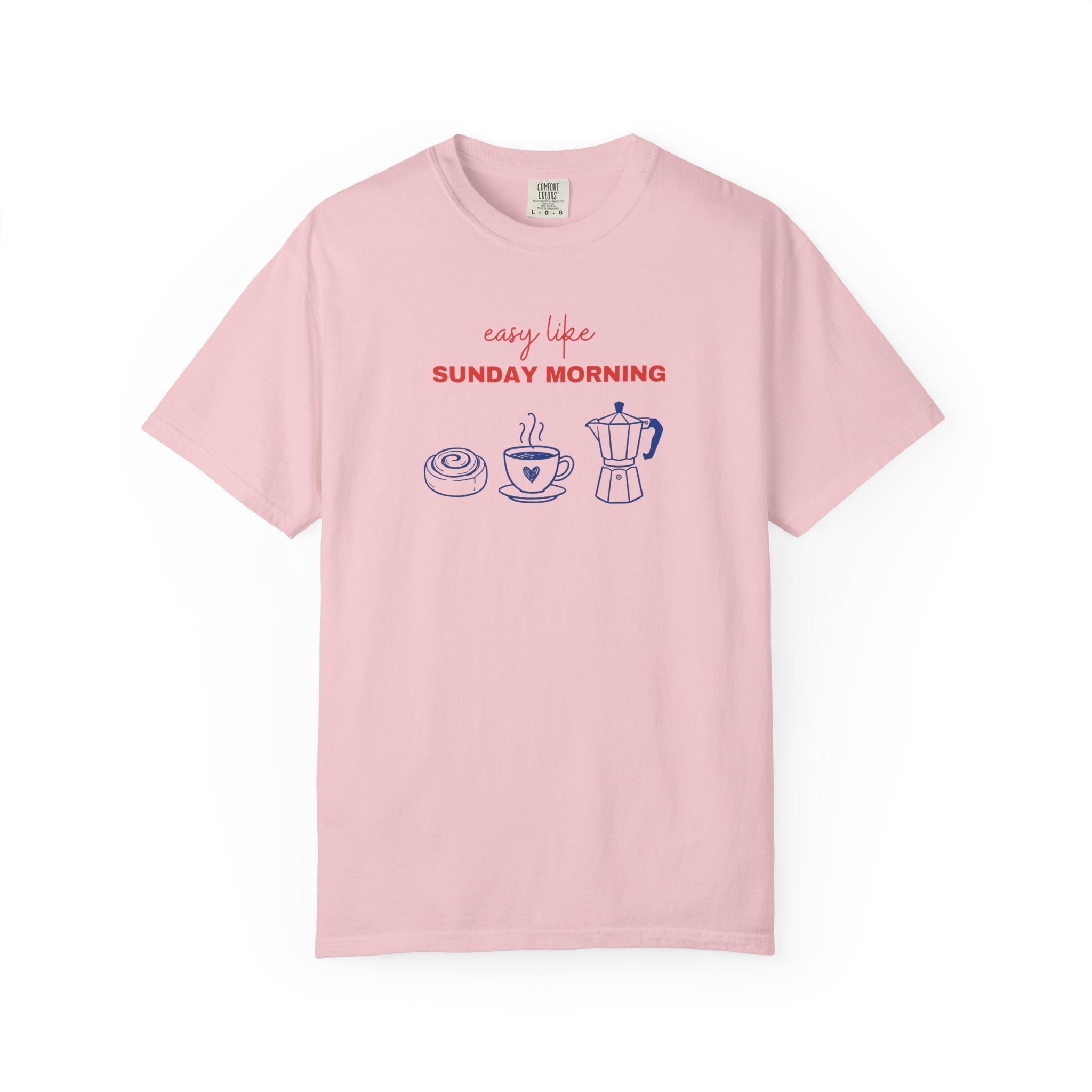 Easy Like Sunday Morning T-Shirt — Cozy Coffee & Pastry Graphic Tee