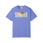 Summer Palm Text T-shirt | Pastel Beach Graphic