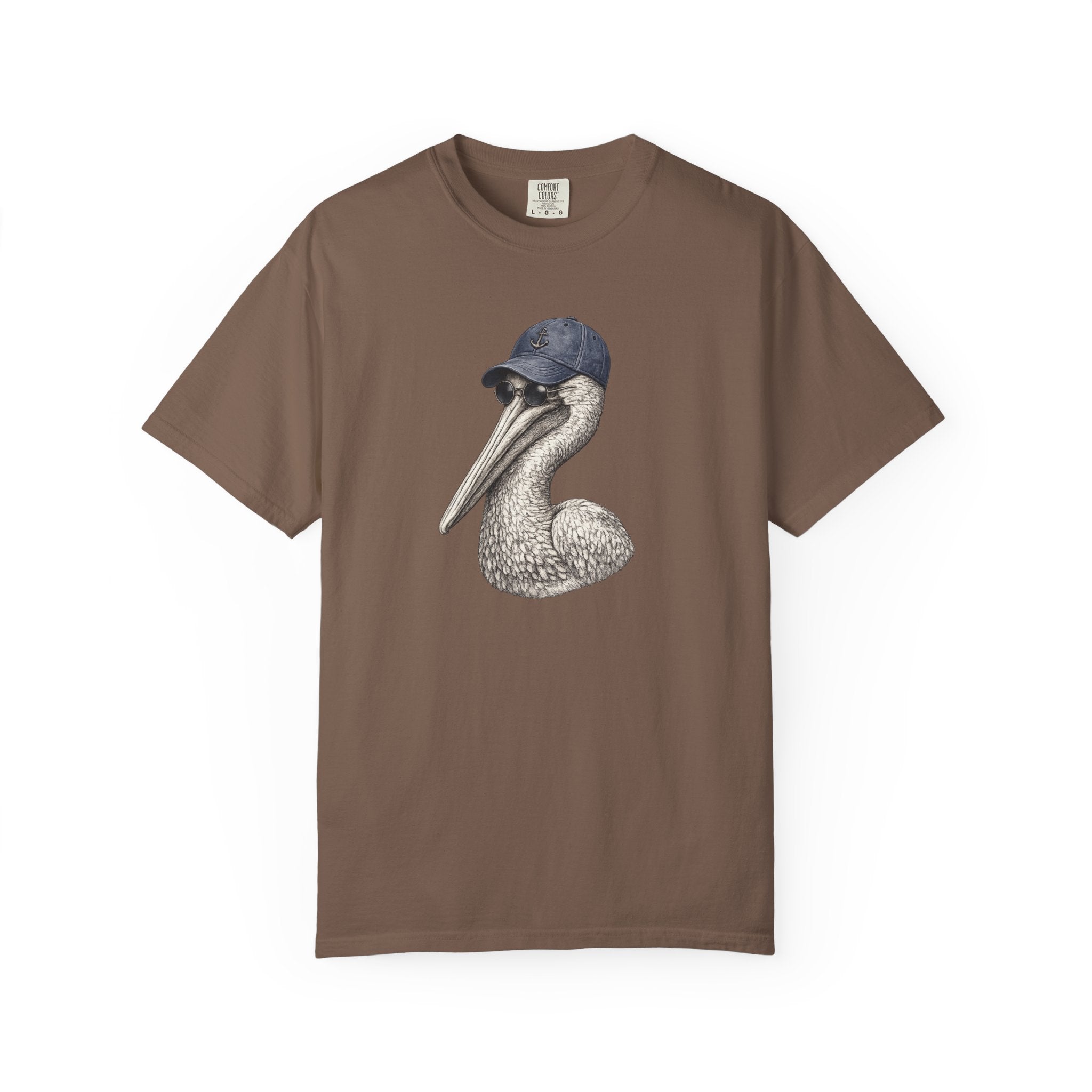 Pelican Graphic T-Shirt — Vintage Pelican with Baseball Cap Tee