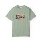 Lake Mom T-Shirt — Retro Lakeside Sunset Graphic Tee