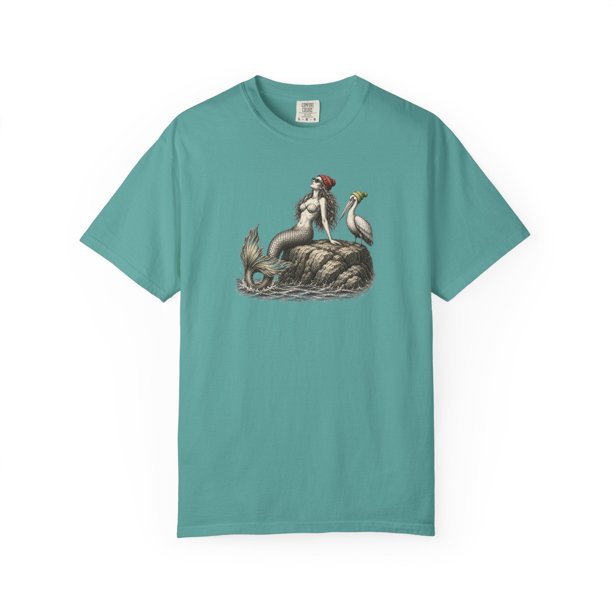 Mermaid & Pelican Graphic T-Shirt — Mermaid Ocean Graphic Tee