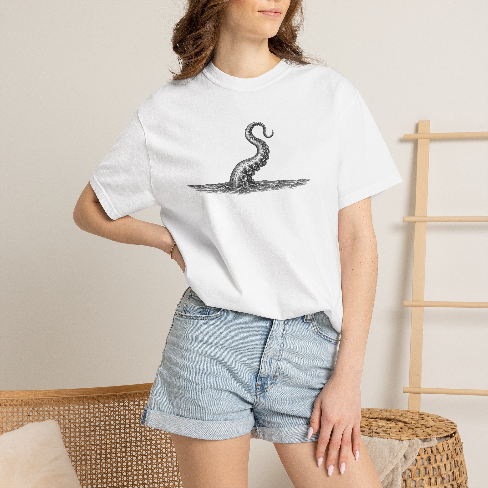 Octopus Tentacle Graphic T-Shirt- Ocean Life Tshirts