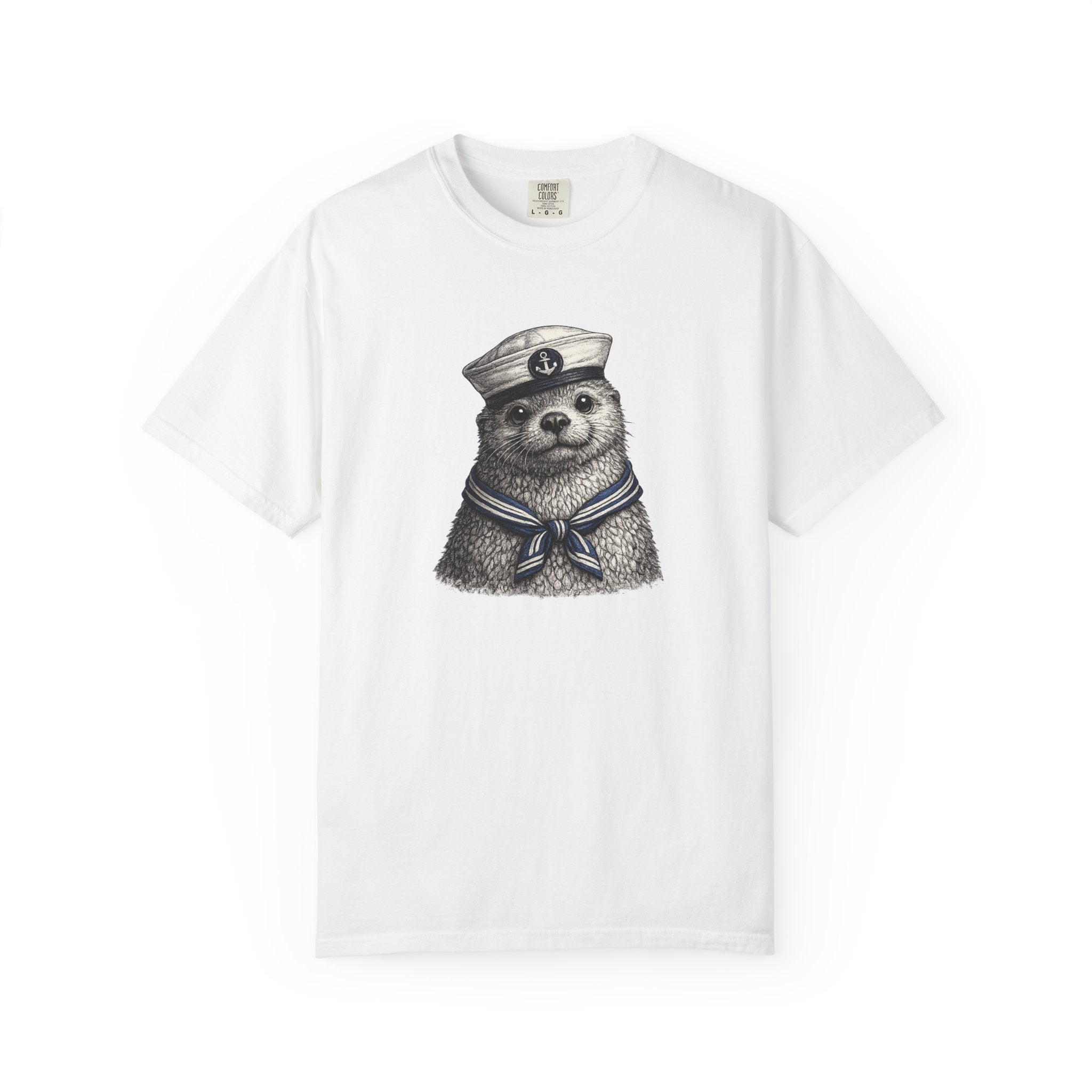 Otter Sailor Graphic T-Shirt — Cute Otter Animal Tee
