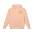 Heart Sweatshirt — Peach  Hooded Sweatshirt- Loungewear