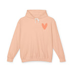 Heart Sweatshirt — Peach  Hooded Sweatshirt- Loungewear
