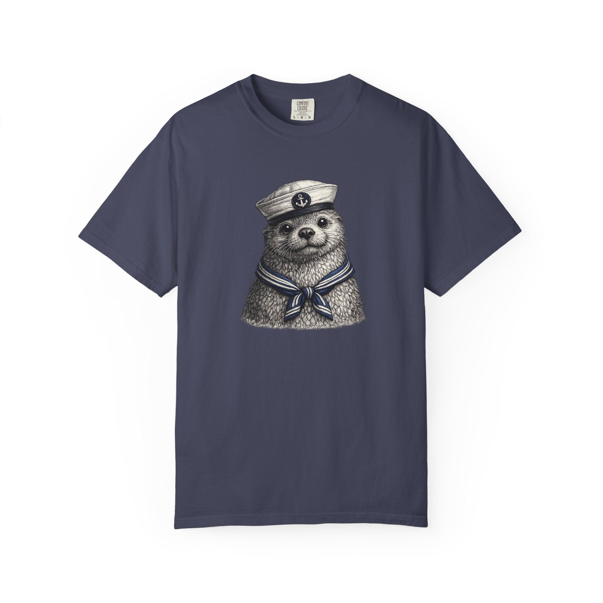 Otter Sailor Graphic T-Shirt — Cute Otter Animal Tee