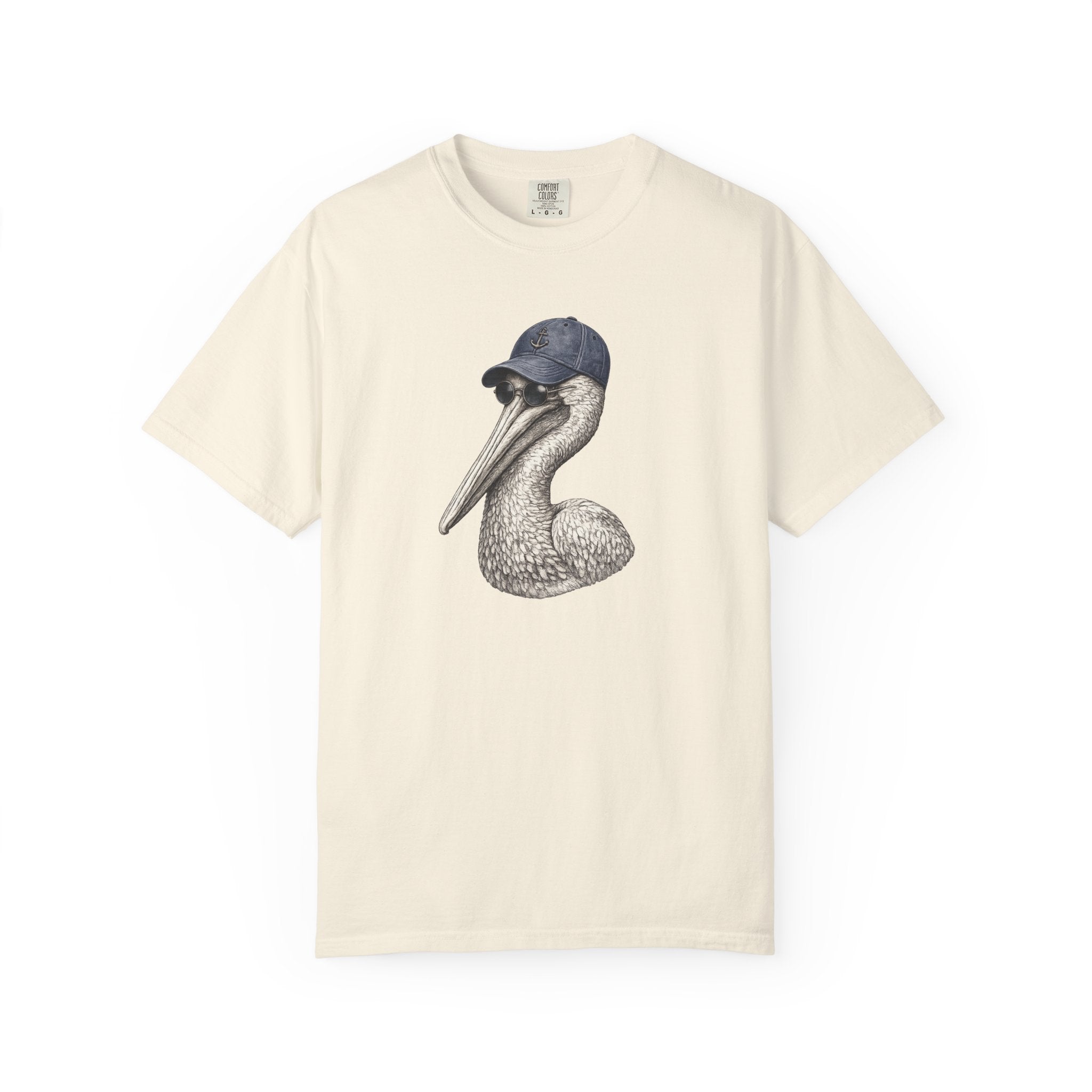 Pelican Graphic T-Shirt — Vintage Pelican with Baseball Cap Tee