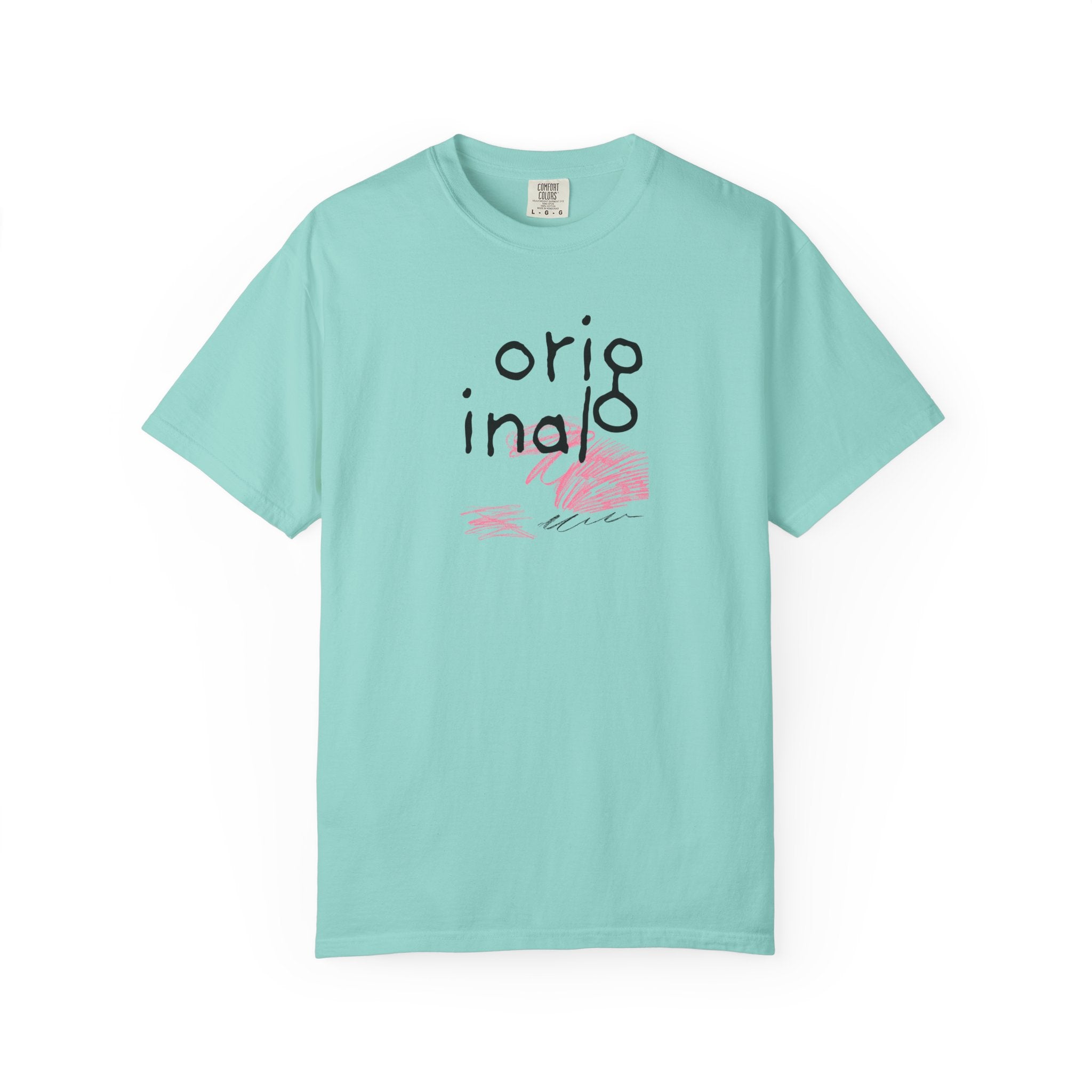 Original Graphic T-Shirt — 'original' Handwritten Design with Pink Brushstroke