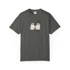 Gray t-shirt with humorous golf-themed text on a white background