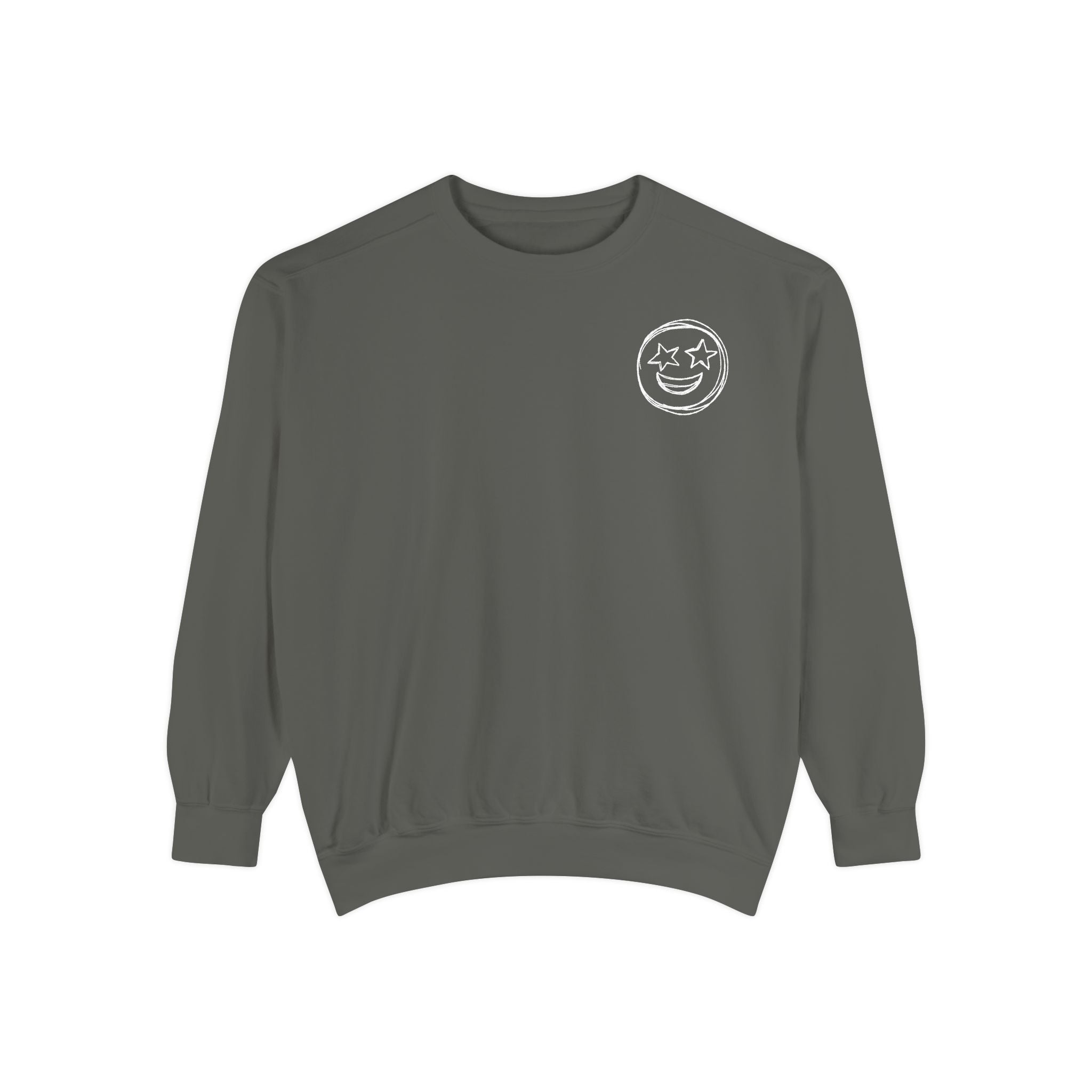 Smiling Face Sweatshirt- Smiling face with Stars Sweatshirt