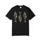 Three Fish T-shirt | Retro Fish Illustration, Nautical Beach Tee