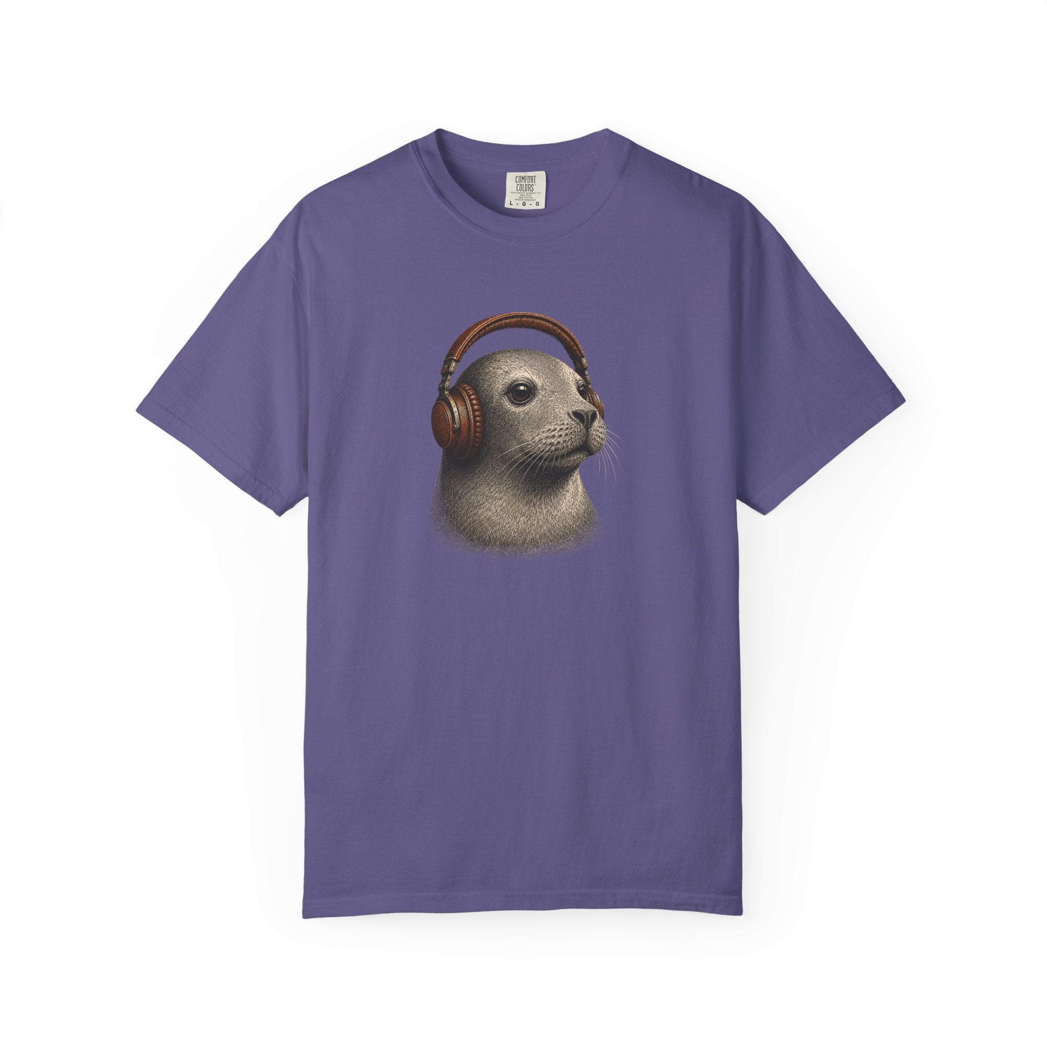 Seal with Headphones T-Shirt — Cute Ocean Animal Graphic Tee