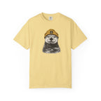 Otter in Beanie T-Shirt — Cute Graphic Tee for Animal Lovers