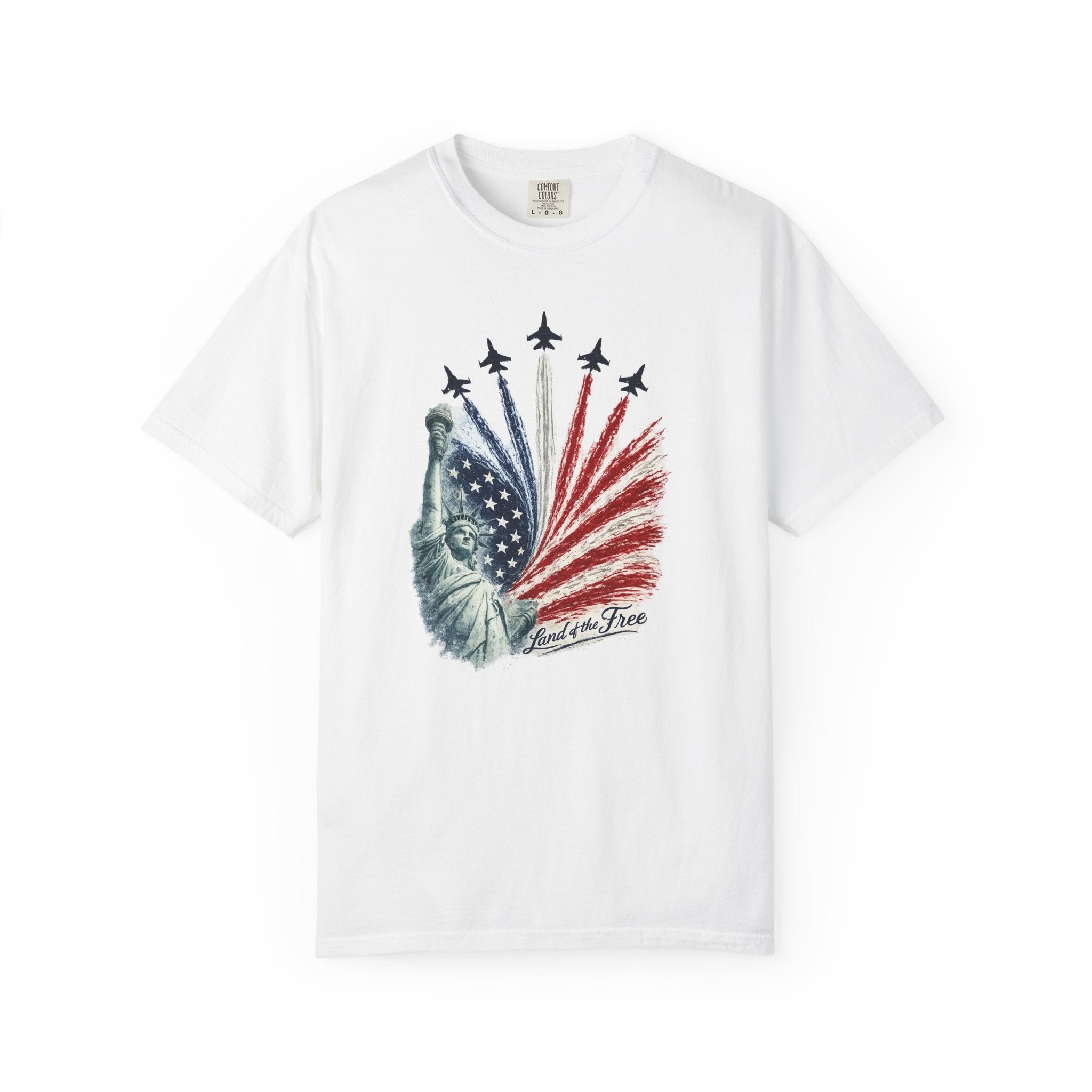 Statue of Liberty American Flag T-Shirt — Proud Land of the Free Tee