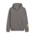 Colorful Heart Zip Hoodie — Colorful Painted Heart Back Graphic