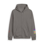 Colorful Heart Zip Hoodie — Colorful Painted Heart Back Graphic