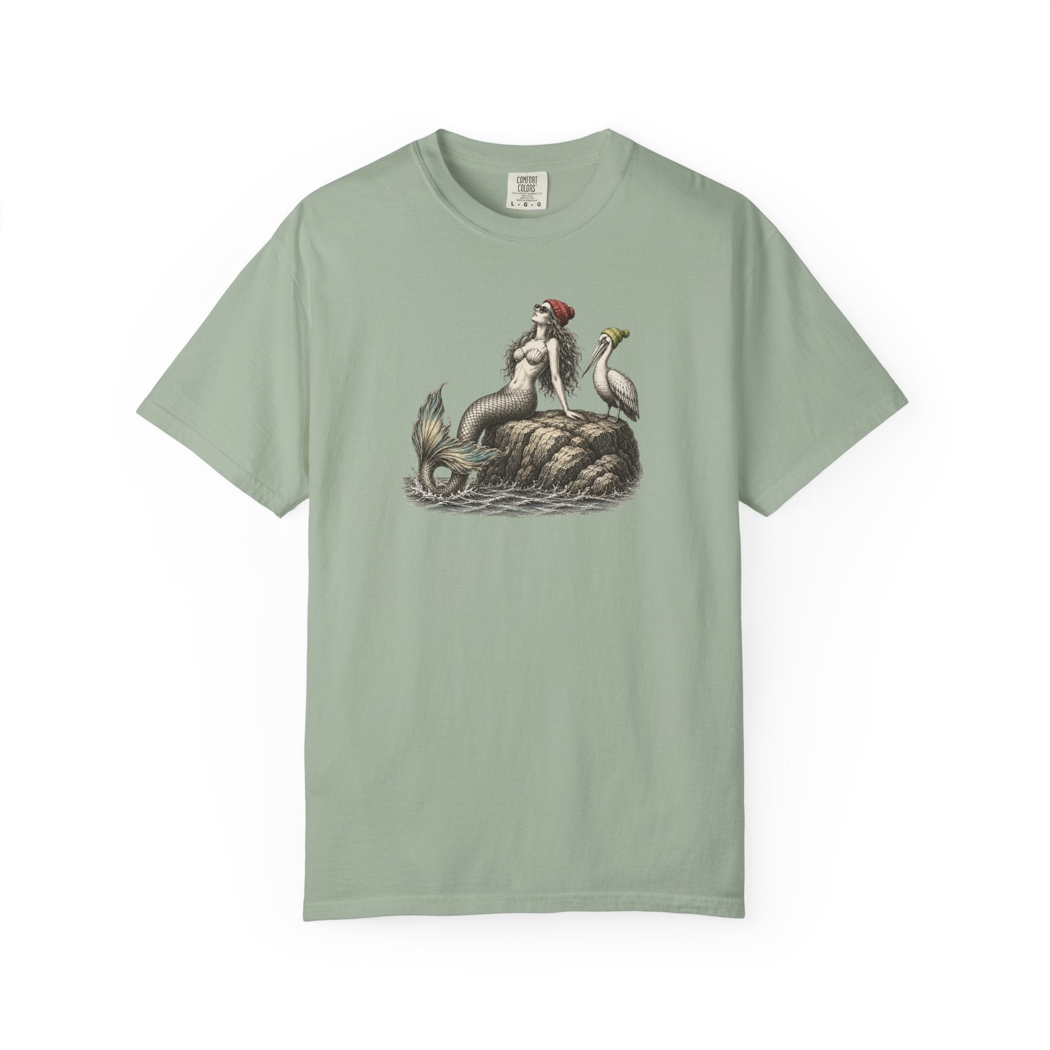 Mermaid & Pelican Graphic T-Shirt — Mermaid Ocean Graphic Tee