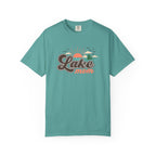 Lake Mom T-Shirt — Retro Lakeside Sunset Graphic Tee