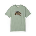 Sea Turtle Graphic Tshirt — Turtle Wearing Beanie TShirt