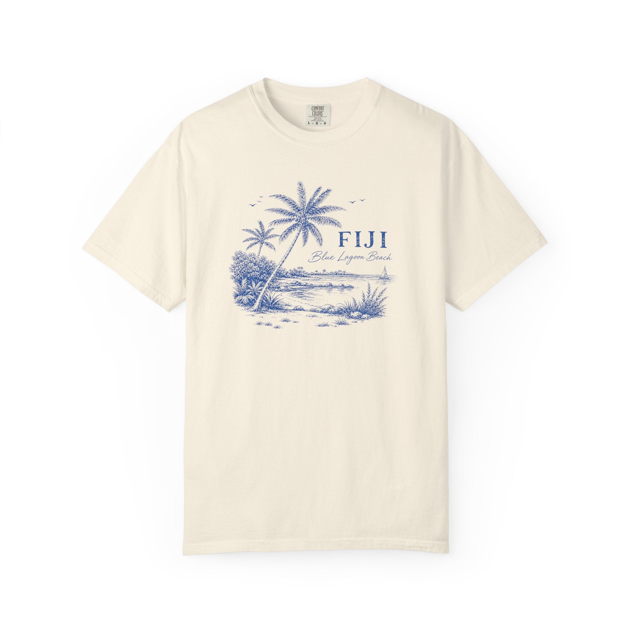 Fiji Island Palm Beach T-Shirt — Tropical Fiji Graphic Tee