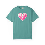 Lake Babe T-Shirt — Hot Pink on Light Pink Heart Graphicr Tee