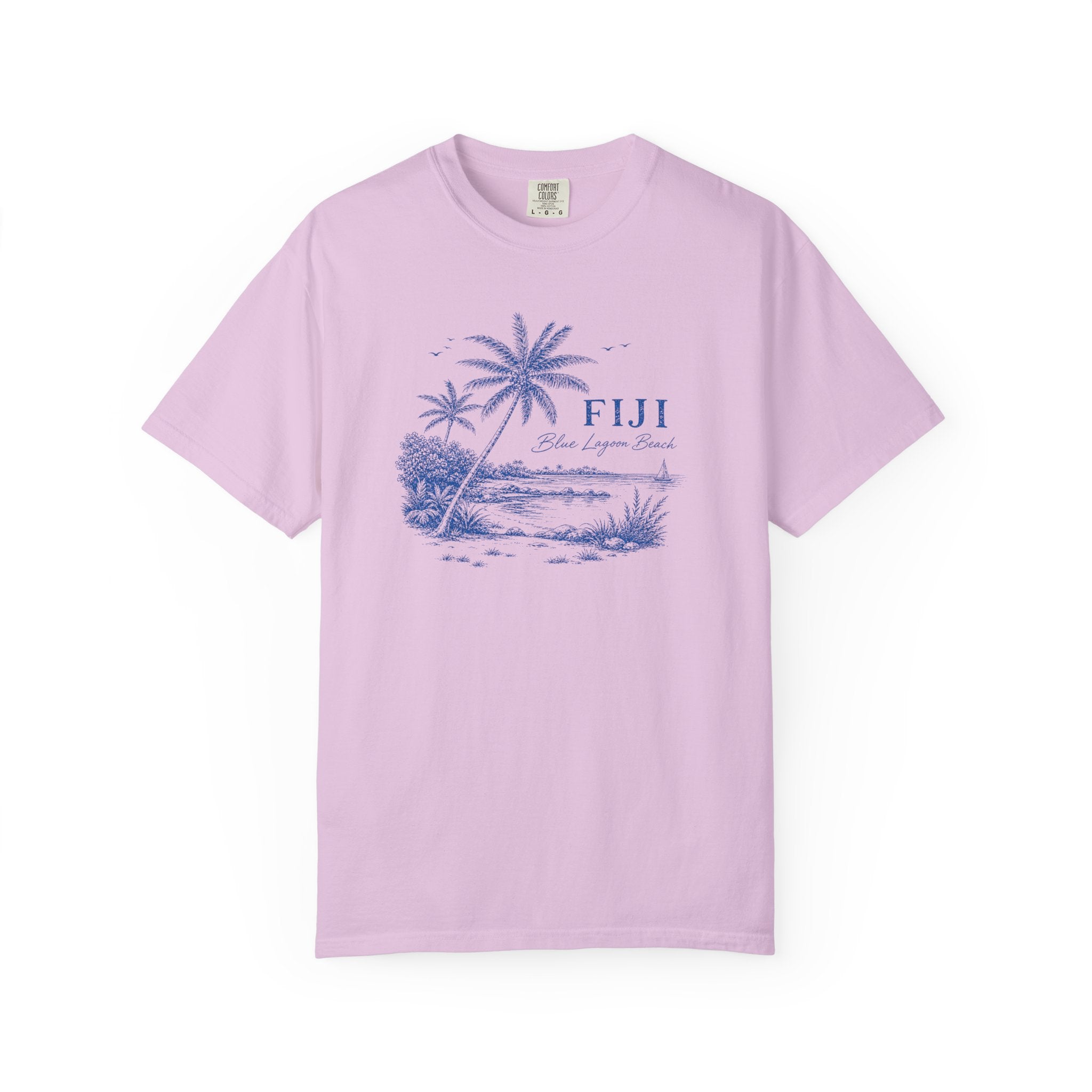 Fiji Island Palm Beach T-Shirt — Tropical Fiji Graphic Tee