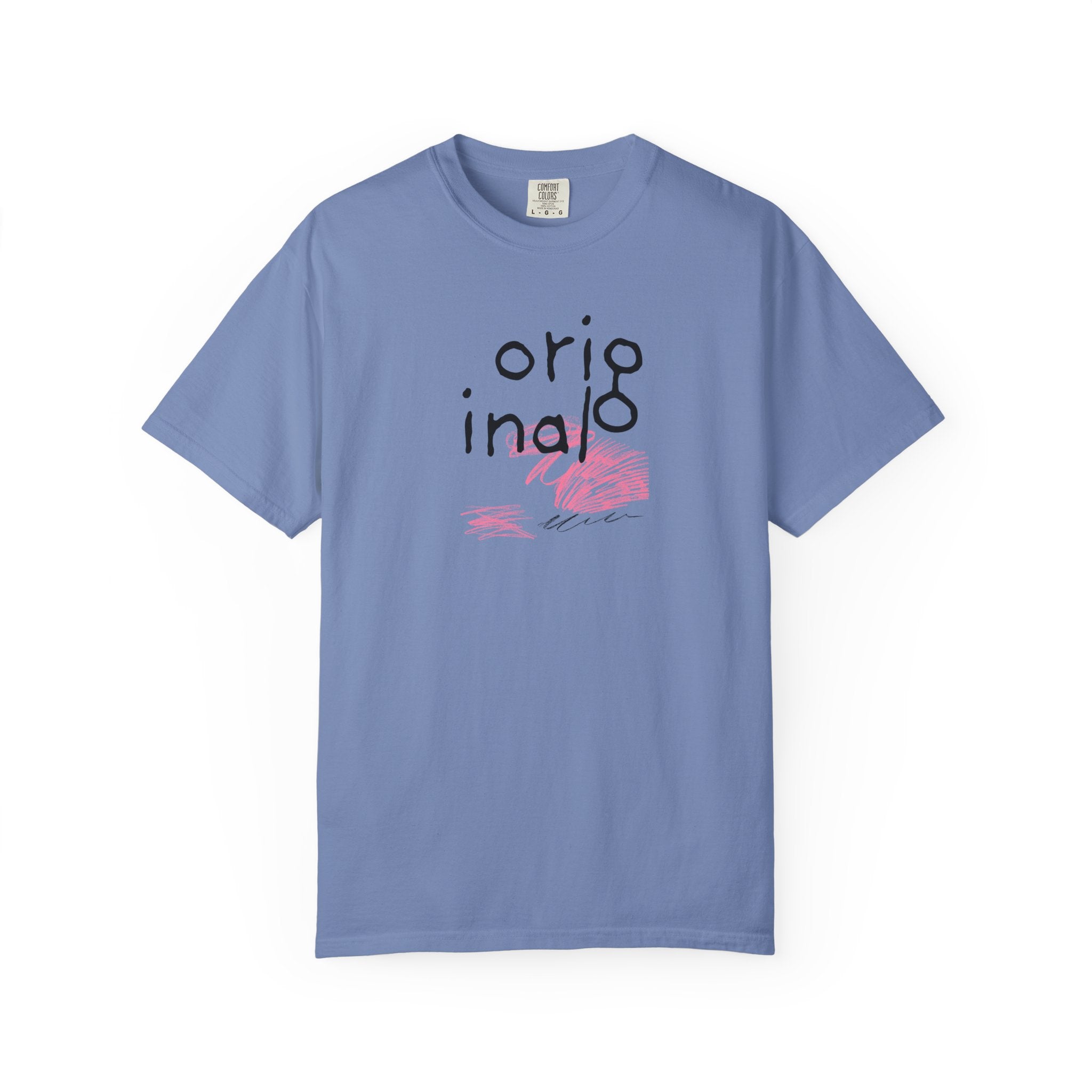 Original Graphic T-Shirt — 'original' Handwritten Design with Pink Brushstroke