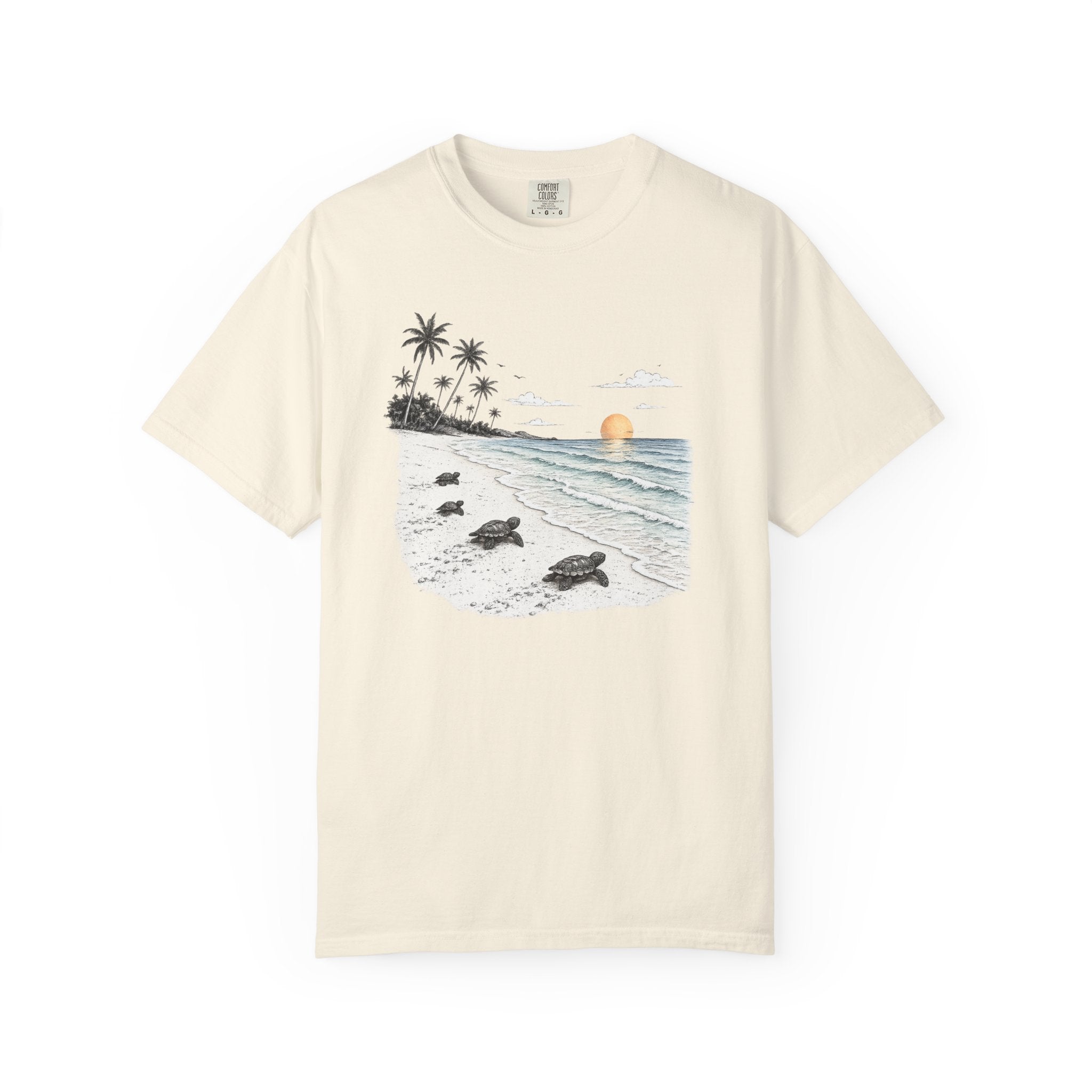 Turtles on the Beach T-Shirt- Turtles Graphic Tshirt