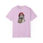 Seal in Beanie with Ice Coffee TShirt — Cute Seal Graphic T-Shirt